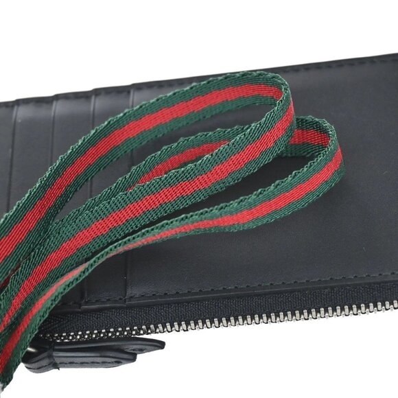 GUCCI Bee Print GG Coin Wallet Key Case Strap Supreme Leather Brown 38YH676 - Picture 13 of 13